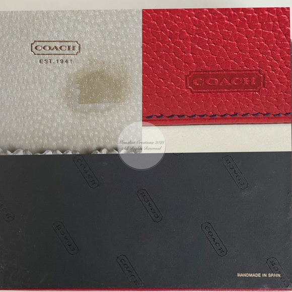 Coach Jewelry Box Red Leather Trinket Case Valet Vintage 90s Rare SLG HTF - Picture 9 of 10